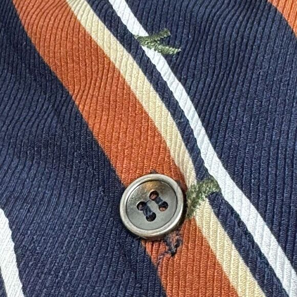 Miss Me NWT multi brown and navy striped long sleeve tunic blouse size L - Picture 15 of 16